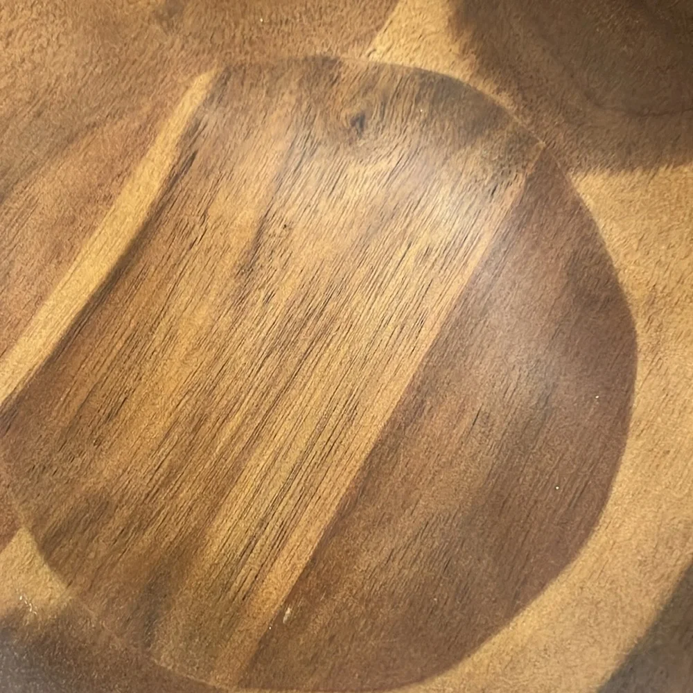 Set of Two West Elm 15 inch wooden bowls excellent condition